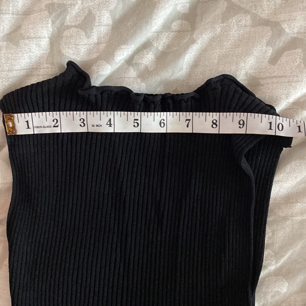 She’s So Made in Italy designer black fitting/stretchy tank|haute couture - Picture 8 of 13